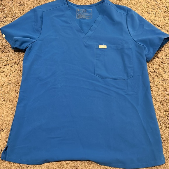 Figs Royal Blue High Wasted Zamora Jogger Scrub Set - Picture 2 of 4